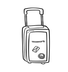 Travel bag doodle vector image