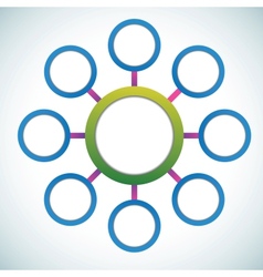 Presentation color circles template vector image