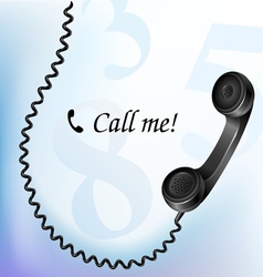 Telephone with wire vector image