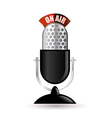Retro microphone vector image