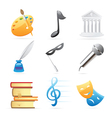 Icons for arts vector image