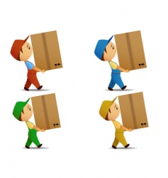 Delivery boy vector image