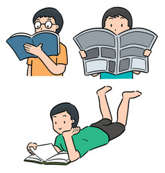 Set reader Royalty Free Vector Image - VectorStock