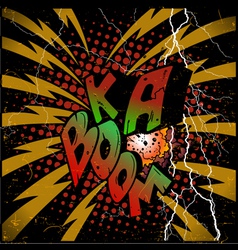 Ka-Boom explosion vector image
