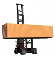 Container lift vector image