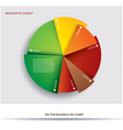 Business pie chart paper info graphics vector image