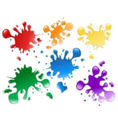 Paint splatters vector image