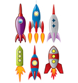 Rocket ships vector image
