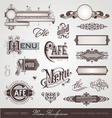 Vector set menu headpieces vector image