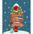 Christmas background with wooden sign Christmas background with wooden sign vector image