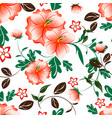 Seamless flowers pattern vector image