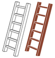 A wooden ladder vector image