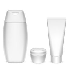 Cosmetics containers vector image