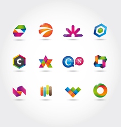Logo set vector image