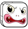 A square shaped face vector image