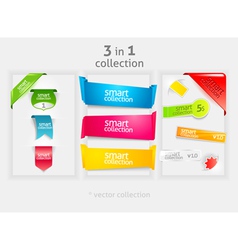 Ribbon and banner collection vector image
