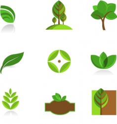 Nature icons vector image