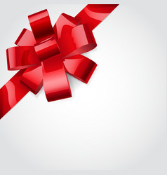 Red bow of ribbon vector image