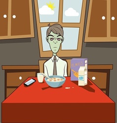 Dozombox The Capitalism Zombie Breakfast vector image