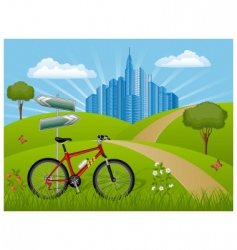 Summer landscape vector image