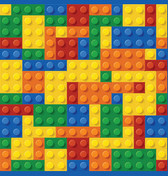 Plastic construction blocks vector image