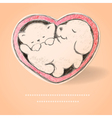 Kitten and puppy vector image