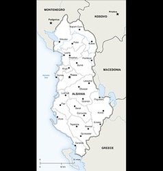 Albania political map Albania political map vector image