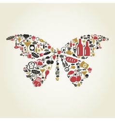 Food the butterfly vector image