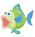 A blue-green fish vector image