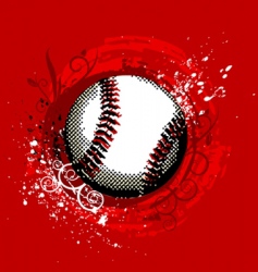 Grunge baseball vector image