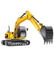 Crawler excavator vector image