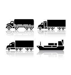 Set of transport icons - Freight transport vector image