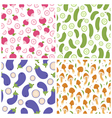 Mixed vegetables seamless patterns set 1 Mixed vegetables seamless patterns set 1 vector image