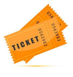 Movie tickets vector image