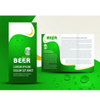 Brochure folder card beer bar element design Brochure folder card beer bar element design vector image