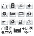 Icons set Music sound vector image