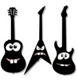 Cartoon character guitars vector image