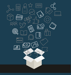 Communication technology concept flat media vector image