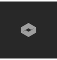 Cube logo isometric infinity geometric shape vector image