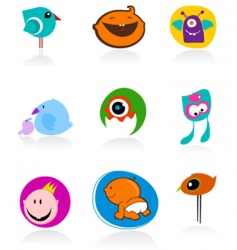 Mothers and babies logo elements vector image