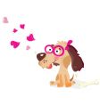 Cartoon dog vector image