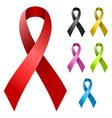 Ribbon in various colors vector image