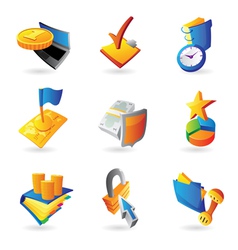 Icons for business and finance vector image