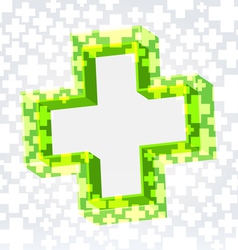 Green cross background vector image