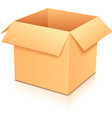 Yellow empty paper box vector image