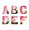 Original handmade watercolor alphabet design Original handmade watercolor alphabet design vector image