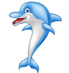 Happy Dolphin Cartoon vector image