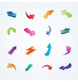Colorful collection of 3d arrows vector image