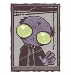 Office zombie cartoon vector image
