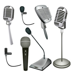 Set of Microphone vector image